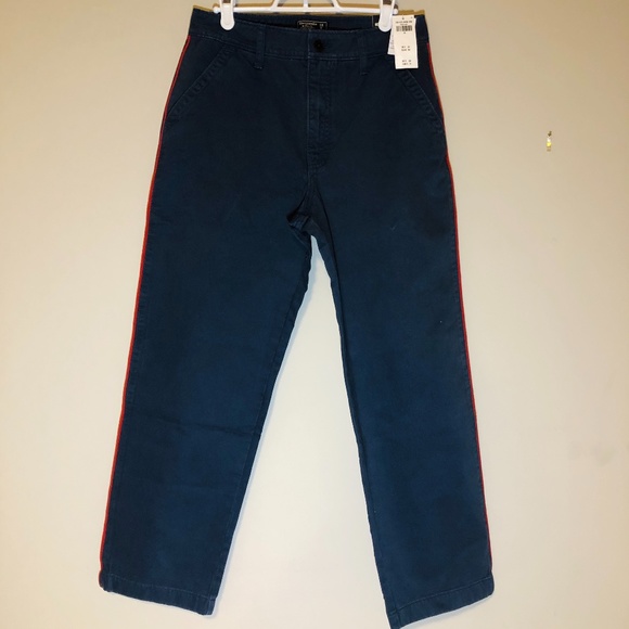 A&F High Rise navy pants 28/6 ankle straight - Picture 5 of 11